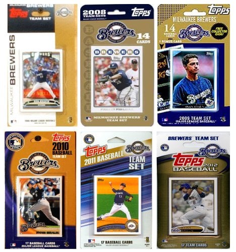 Picture of C & I Collectables BREWERS612TS MLB Milwaukee Brewers 6 Different Licensed Trading Card Team Sets