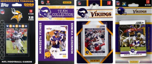 Picture of C & I Collectables VIKINGS412TS NFL Minnesota Vikings 4 Different Licensed Trading Card Team Sets