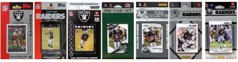 Picture of C & I Collectables RAIDERS712TS NFL Oakland Raiders 7 Different Licensed Trading Card Team Sets