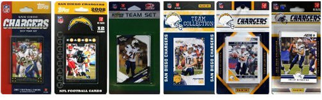 Picture of C & I Collectables CHARGERS612TS NFL San Diego Chargers 6 Different Licensed Trading Card Team Sets