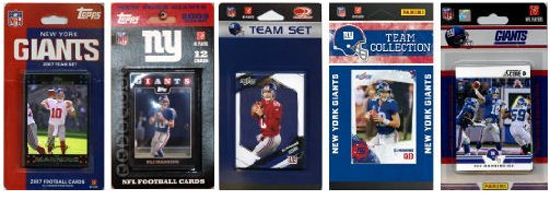 Picture of C & I Collectables NYG512TS NFL New York Giants 5 Different Licensed Trading Card Team Sets
