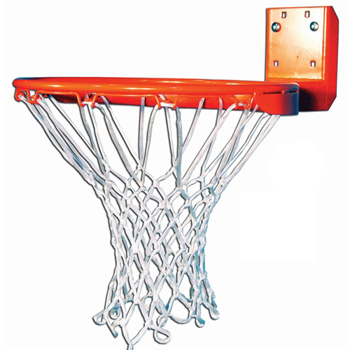 Institutional Extra Strength Alloy Rear Mount Fixed Goal with Nylon Net