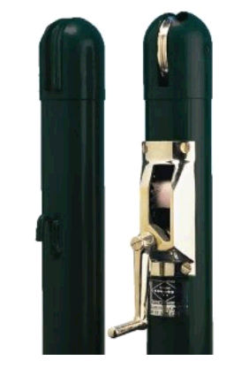 3 in. Square Championship Tennis Posts - Black