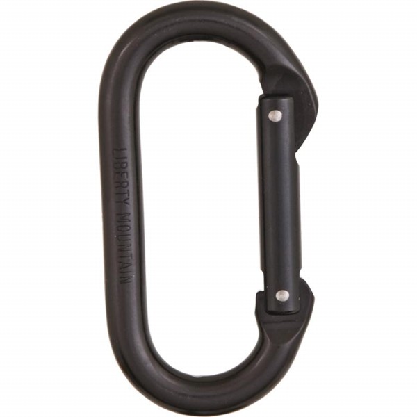 433013 Black Oval Carabiner with 20kN Strength
