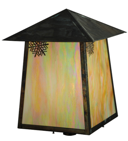 129246 22.25 in.Sq Stillwater Snowflake Post Mount
