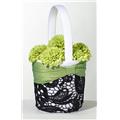 Lillian Rose FB750 Flower Basket - Green and Black Lillian Rose FB750 Flower Basket - Green and Black