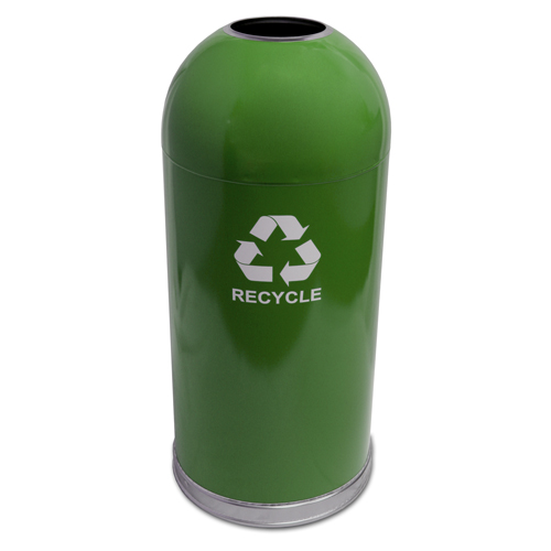 Open Top Dome-Top Recycling Container - Green
