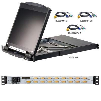 Picture of Aten Corp CL5816NCKIT 16-Port LCD KVM USB PS-2