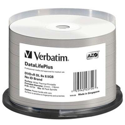 Picture of Verbatim 43754 DL White Thermal 50pk