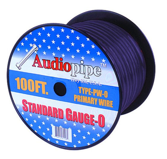 Picture of APipe 25ft Roll 0 ga Black Power Wire 4 - PW025BLACK