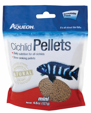 Picture of Aqueon Supplies - Aqueon Cichlid Mini Pellets 4.5 Ounce - 06180