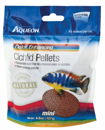 Picture of Aqueon Supplies - Aqueon Cichlid Color Pellets 4.5 Ounce - 06187
