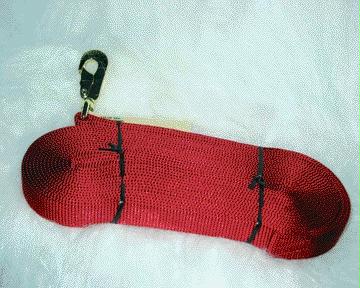 Picture of Hamilton Halter Company - Lunge Line With Swivel Single Thick- Red 26 Feet - 23D RD
