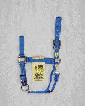 Picture of Hamilton Halter Company - Adjustable Chin Halter With Snap- Blue Large - 1DAS LGBL