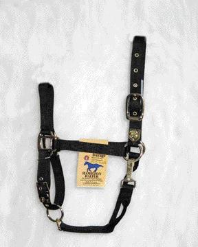 Picture of Hamilton Halter Company - Adjustable Chin Halter With Snap- Black Average - 1DAS AVBK