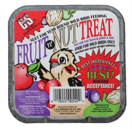 Picture of C And S Products Co Inc P - Suet Treat- Fruit & Nut 11.75 Ounce - CS12549