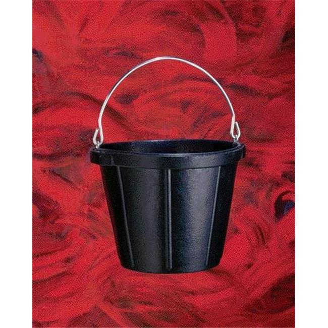 Fortex Industries Inc Rubber Pail- Black 10 Quart - N200 BLACK