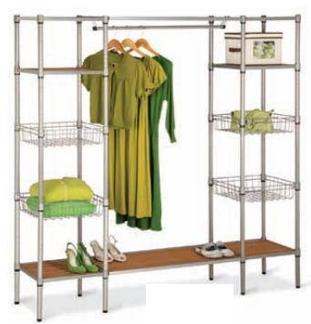 Picture of Honey-Can-Do International WRD-02350 Freestanding Steel Closet with Basket Shelves