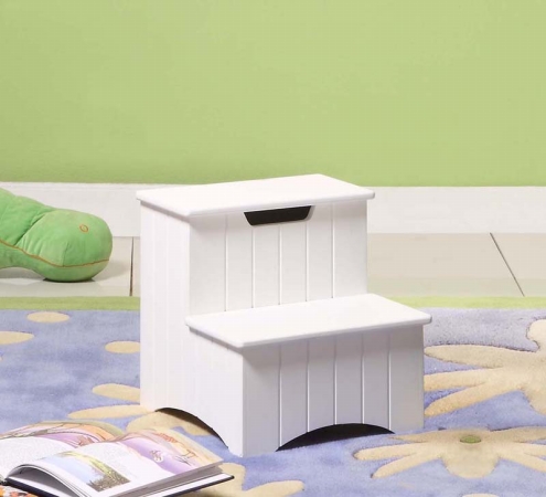 Picture of Inroom Furniture Designs 31W Storage Step Stool White Finish
