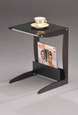 SR-0691 End Table Walnut - Black Finish