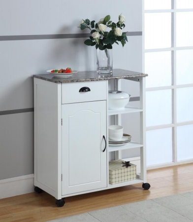 Kitchen Cart White Finish
