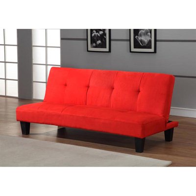 Inroom Furniture Designs 013R-S Klik-Klak Sofa Red Finish