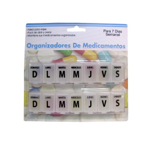 Picture of Bulk Buys 7-day Spanish-language pill case Case Of 24