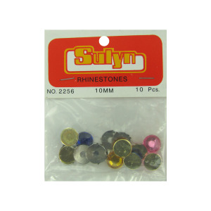 Picture of Bulk Buys Large rhinestones  multiple colors  pack of 10 Case Of 24
