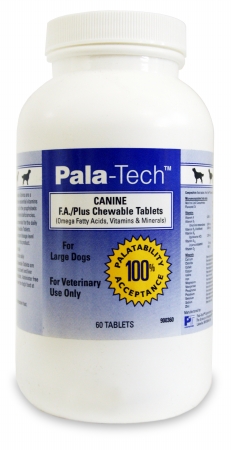 Picture of PALATECH 015PAL02-60L Pala-Tech&amp;trade  Canine F-A Plus Chew Tabs for Large Dogs  60 Count