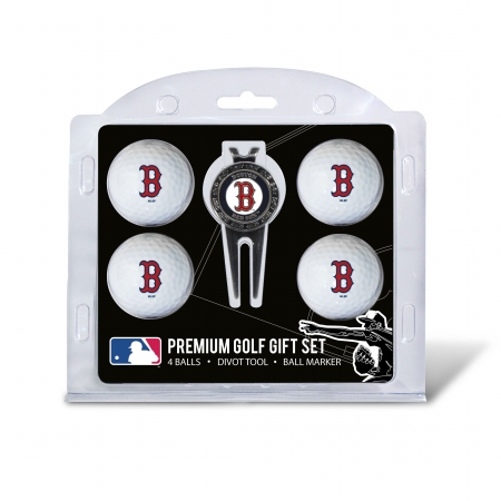 Picture of Team Golf 95306 MLB Boston Red Sox - 4 Ball Gift Set
