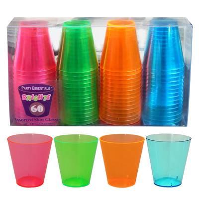 Picture of True Fabrications 1482 2 oz. Neon Shot Glasses - Pack of 10