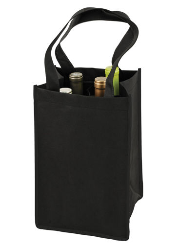 Picture of True Fabrications 2978 4-Bottle Non-Woven Tote 