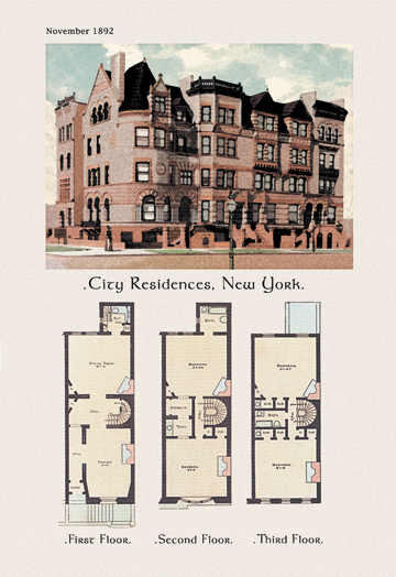 Buy Enlarge 0-587-02797-5C12X18 City Residences  New York- Canvas Size C12X18