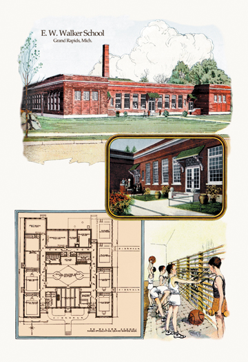 Buy Enlarge 0-587-08449-9C12X18 E.W. Walker School- Canvas Size C12X18