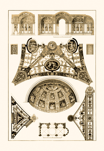 Buy Enlarge 0-587-09086-3C12X18 Cross-Vaults of the Renaissance- Canvas Size C12X18