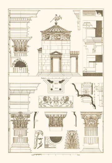 Buy Enlarge 0-587-09097-9C12X18 Tower of the Winds and Stoa of Hadrian- Canvas Size C12X18