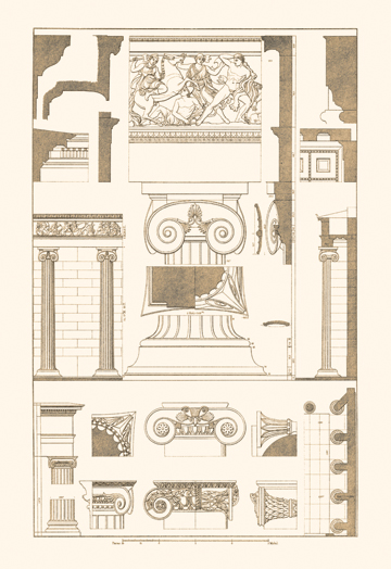Buy Enlarge 0-587-09319-6C12X18 Ionic Capitals- Canvas Size C12X18