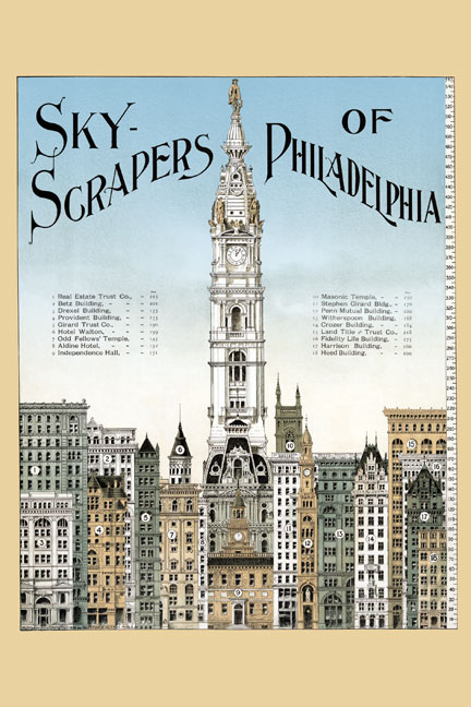 Picture of Buy Enlarge 0-587-23070-3C12X18 Sky Scrapers of Philadelphia- Canvas Size C12X18