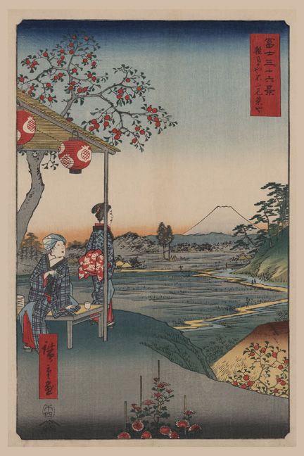 Picture of Buy Enlarge 0-587-22870-9C12X18 Fujimi Teahouse at Zoshigaya - Zoushigaya fujimi chaya- Canvas Size C12X18