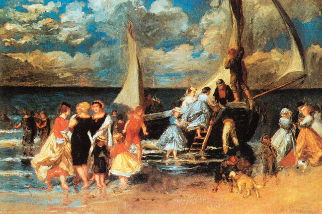 Buy Enlarge 0-587-23224-2C12X18 Return from a Boating Outing- Canvas Size C12X18