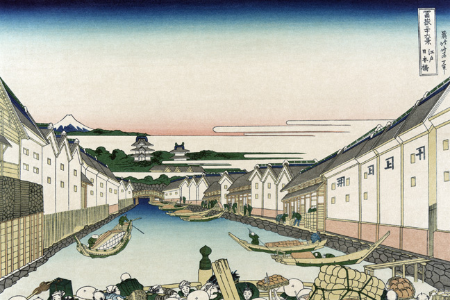 Buy Enlarge 0-587-23290-0C12X18 Nihonbashi Bridge in Edo- Canvas Size C12X18