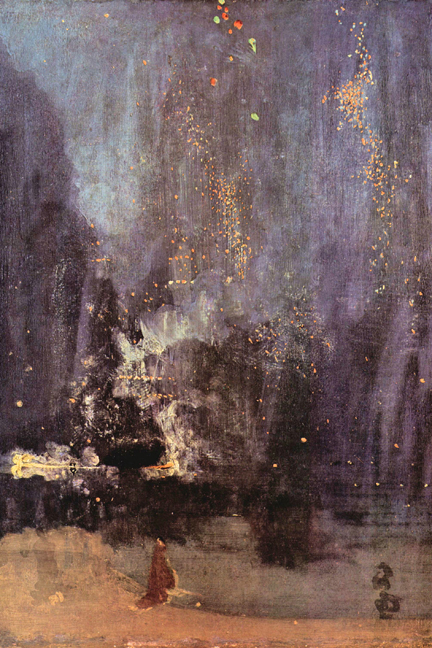 Nocturne in black and gold the falling rocket - Canvas Size C12X18