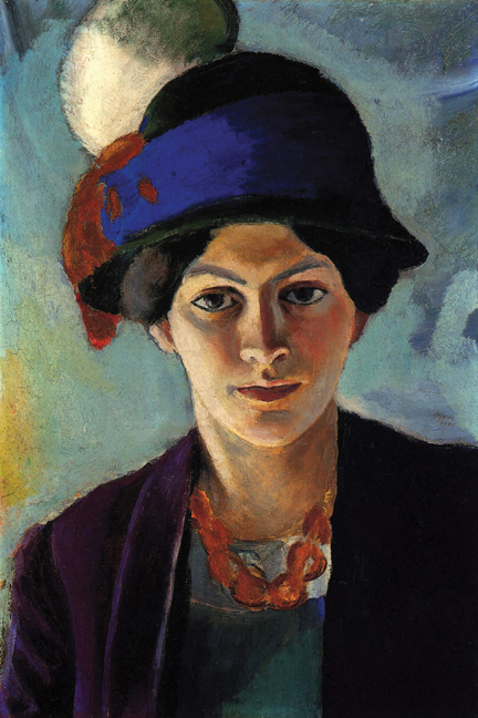 Buy Enlarge 0-587-25745-8C12X18 Portrait of the wife of the artist with a hat - Canvas Size C12X18