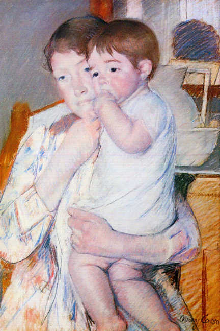 Buy Enlarge 0-587-25778-4C12X18 Baby on the arm of her Mother- Canvas Size C12X18