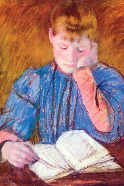 Buy Enlarge 0-587-25805-5C12X18 Thoughtful reader by Cassatt- Canvas Size C12X18