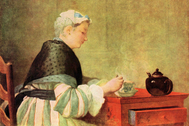 Buy Enlarge 0-587-26261-3C12X18 Tea Drinker - Canvas Size C12X18