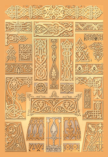 Picture of Buy Enlarge 0-587-16863-3C12X18 Russian Border Design no.1- Canvas Size C12X18