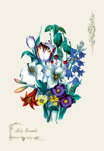 Buy Enlarge 0-587-04355-5C12X18 Lily Ensemble- Canvas Size C12X18