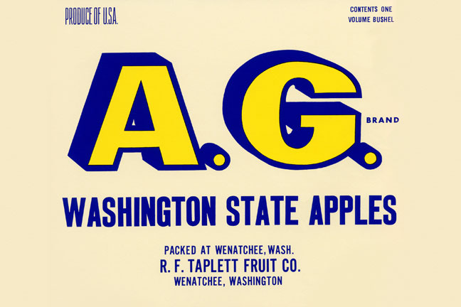 Buy Enlarge 0587219815C12X18 AG Brand Washington State Apples Canvas Size C12X18