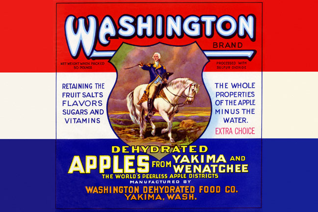 Buy Enlarge 0587225971C12X18 Washington Brand Dehydrated Apples Canvas Size C12X18